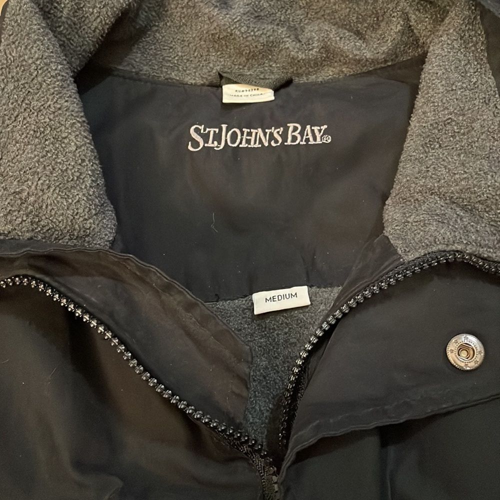 St John’s Bay Medium Mens full zipper Black Jacket